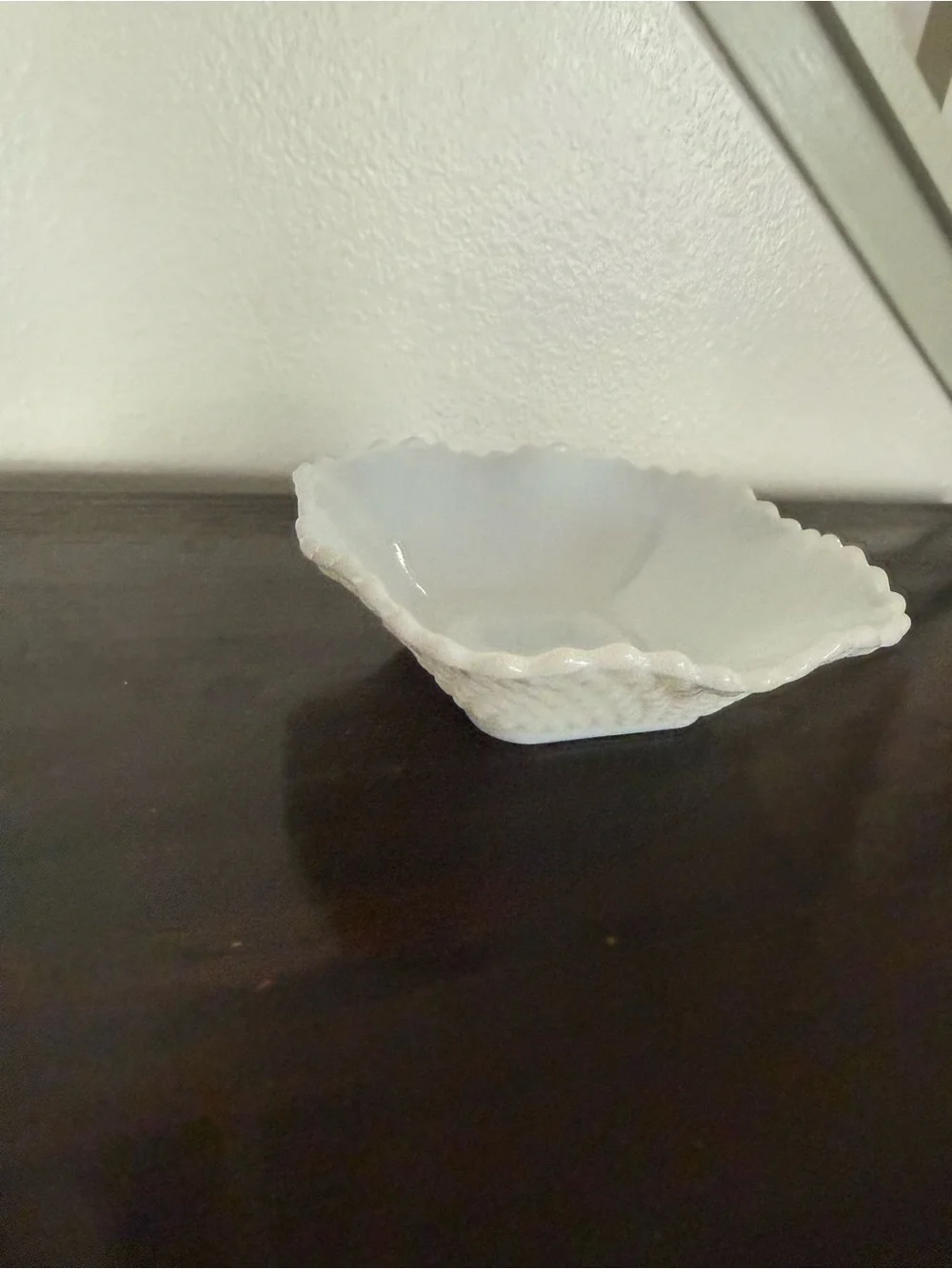 Vintage milk glass candy dish